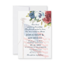 USA Flag Patriotic Floral Christlich Wedding