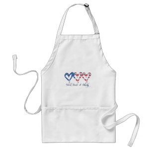 USA Flag Patriotic Hearts 4. Juli Sweet Land o Schürze