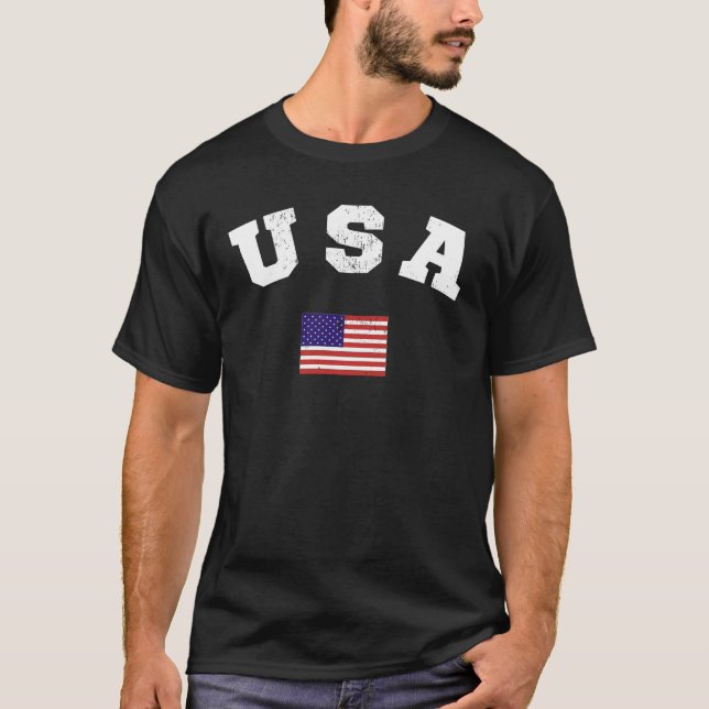 USA Flag Patriotic T-Shirt (Vorderseite)