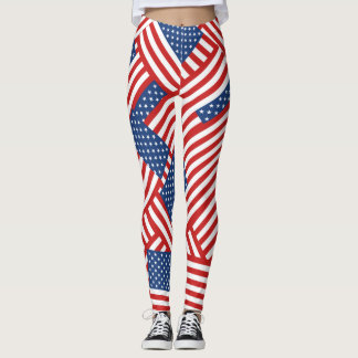 USA Flag Pattern Leggings