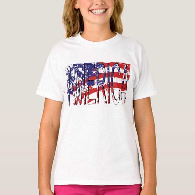 USA Flag Phantastisch Fab Two-Tone T-Shirt (Vorderseite)