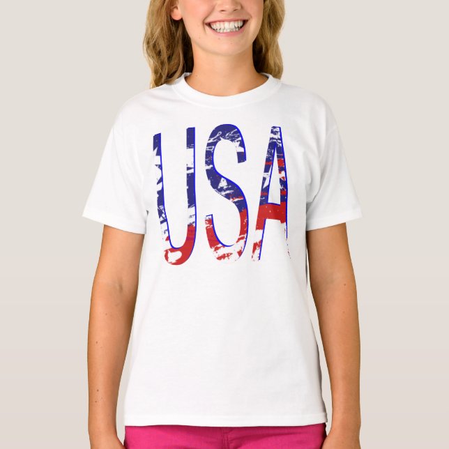 USA Flag Phantastisch Fab Two-Tone T-Shirt (Vorderseite)