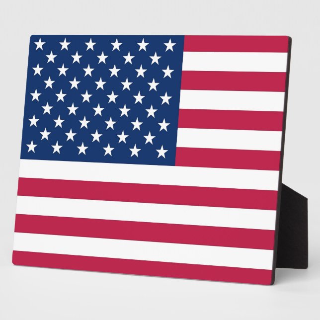 USA Flag Plaque Fotoplatte (Seite)