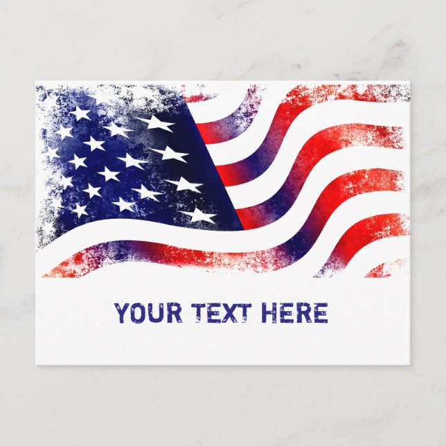USA FLAG POSTKARTE (Vorderseite)