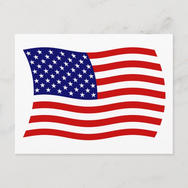 USA Flag Postkarte (Vorderseite)