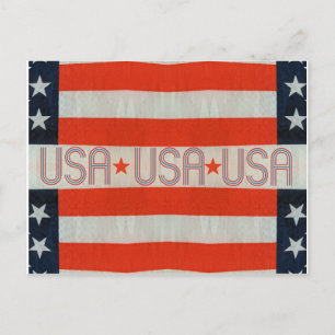 USA Flag Postkarte