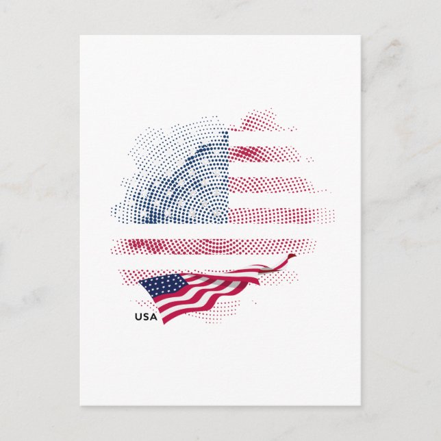 USA flag Postkarte (Vorderseite)