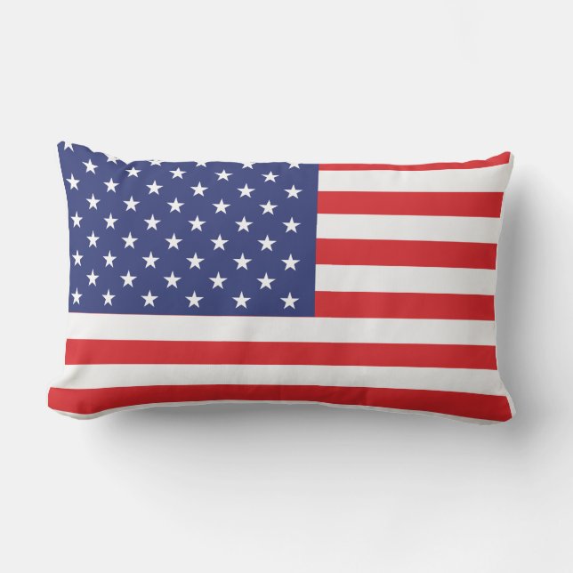 USA Flag Print Patriotic Lendenkissen (Vorderseite)