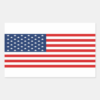 USA FLAG RECHTECKIGER AUFKLEBER