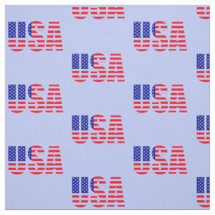 USA Flag Red White Blue auf blass blauem Hintergru Stoff