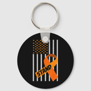 USA Flag Ribbon Leukemia Awareness Family Support Schlüsselanhänger