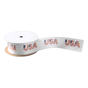 USA Flag Ribbon Satinband