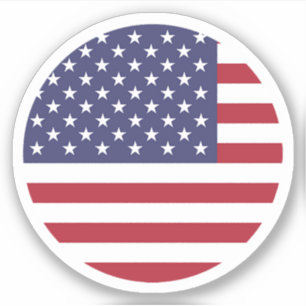 USA Flag-Round-Sticker Aufkleber