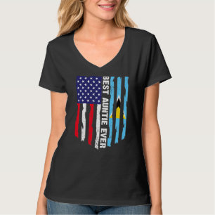 Usa Flag & Saint Lucia Flag Beste Jugendherberge T-Shirt