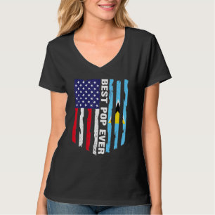 Usa Flag & Saint Lucia Flag Bester Pop je T-Shirt