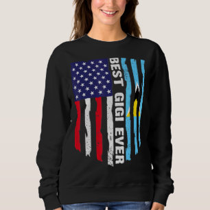 Usa Flag & Saint Lucia Flag Bestes Gigi je Sweatshirt