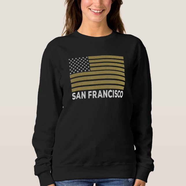 USA Flag San Francisco Dark Red & Maroon San Franc Sweatshirt (Vorderseite)