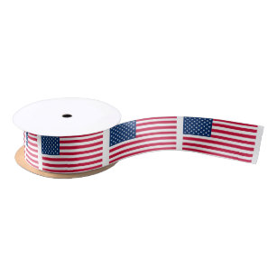 USA Flag Satin Ribbon USA Satinband