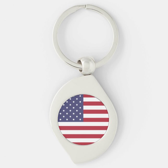 USA Flag Schlüsselanhänger - American Pride Gift (Vorderseite)