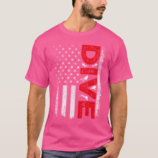 Usa Flag Scuba Diving T-Shirt