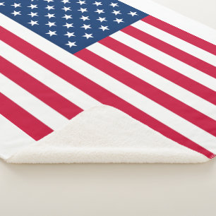 USA Flag Sherpa Blanket - Patriotic Sherpadecke