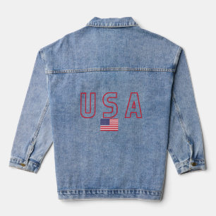 USA Flag Shirt, 4. Juli Jeansjacke
