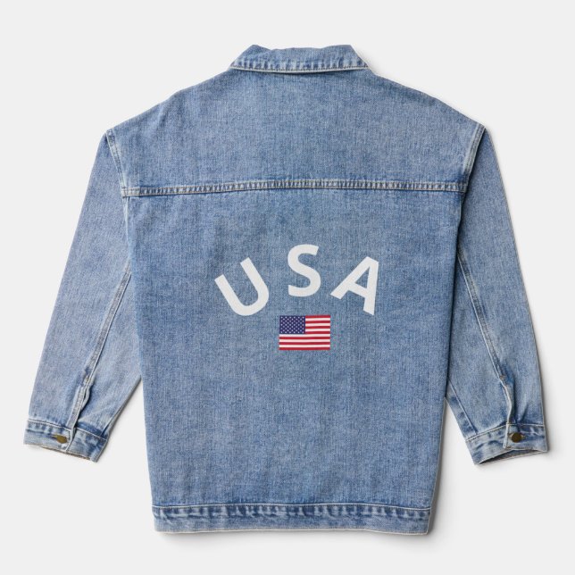 USA Flag Shirt, 4. Juli Jeansjacke (Rückseite)