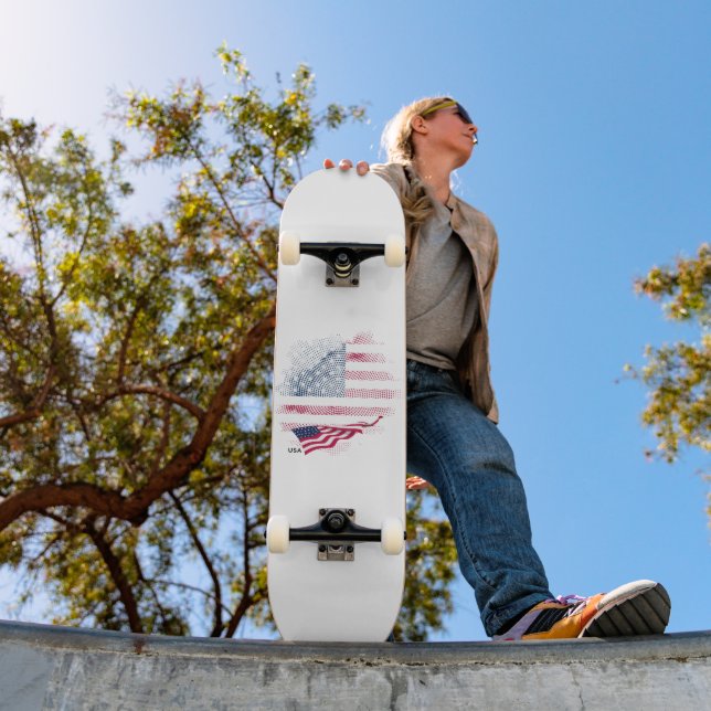 USA flag Skateboard (Außenbereich 1)