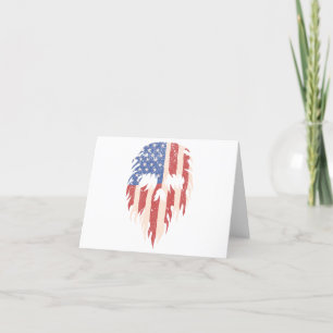 USA Flag Skull Beard   Beängstigendes Patriotische Dankeskarte