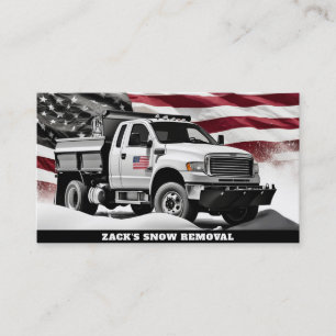 *~* USA Flag Snow Removal Truck AP74 Patriotic Visitenkarte