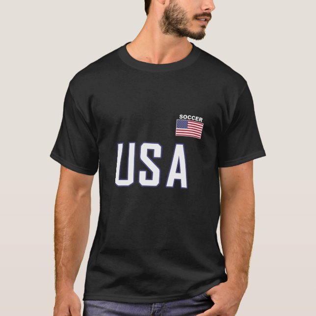USA Flag Soccer Team Cool Futbol Equipment Men Wom T-Shirt (Vorderseite)