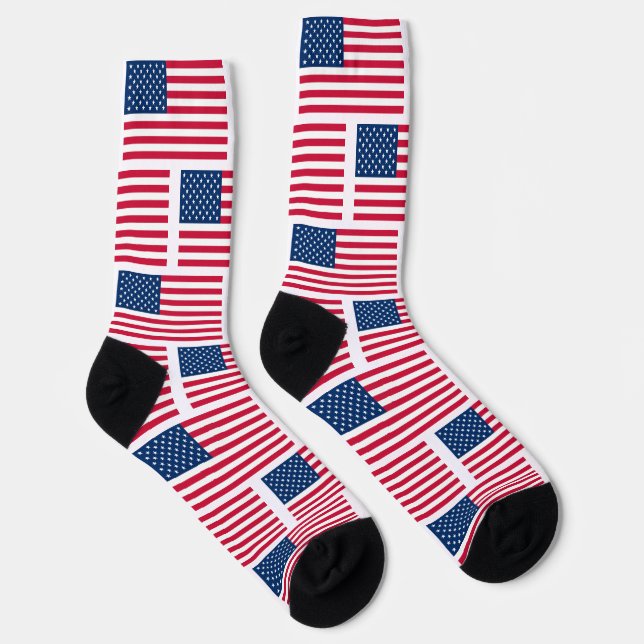 USA Flag Socks Patriotic Socken (Rechts)