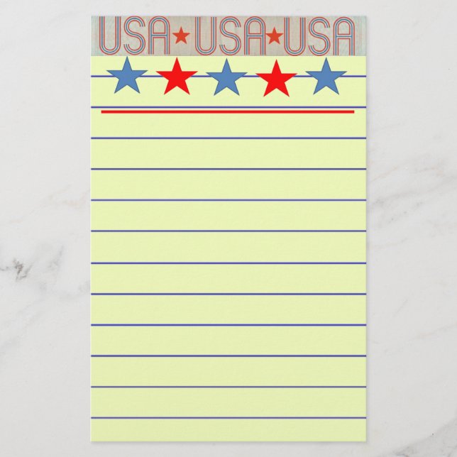 USA Flag Stationery Briefpapier (Vorderseite)