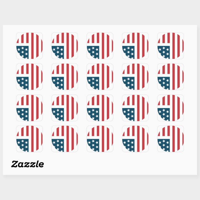 USA Flag Stickers (Blatt)