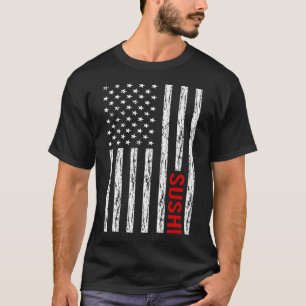 USA Flag Sushi Making T-Shirt
