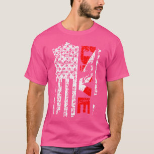 Usa Flag Tauchen 4. Juli Scuba Diving T-Shirt
