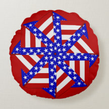 USA Flag-Teabag-Faltung 6-RUNDE DURCH PILLOW