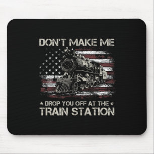 Usa Flag Tee Bring mich nicht dazu dich am Tra abz Mousepad