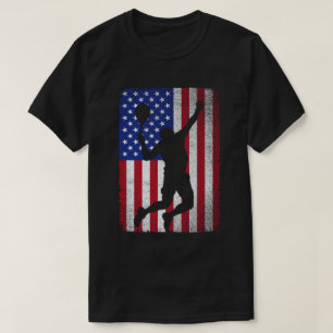 USA Flag Tennis for Men Women T-Shirt