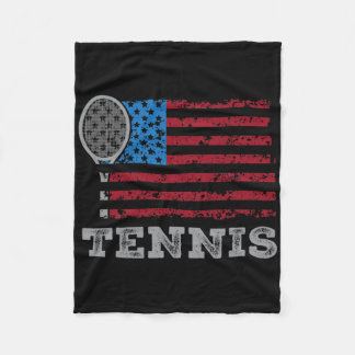 Usa Flag Tennis Mens Womens Us Tennis Lover Team S Fleecedecke