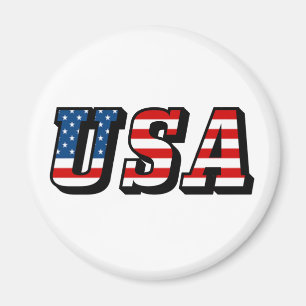 USA Flag Text Magnet
