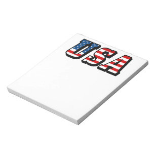 USA Flag Text Notizblock