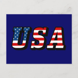 USA Flag Text Postkarte
