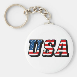 USA Flag Text Schlüsselanhänger