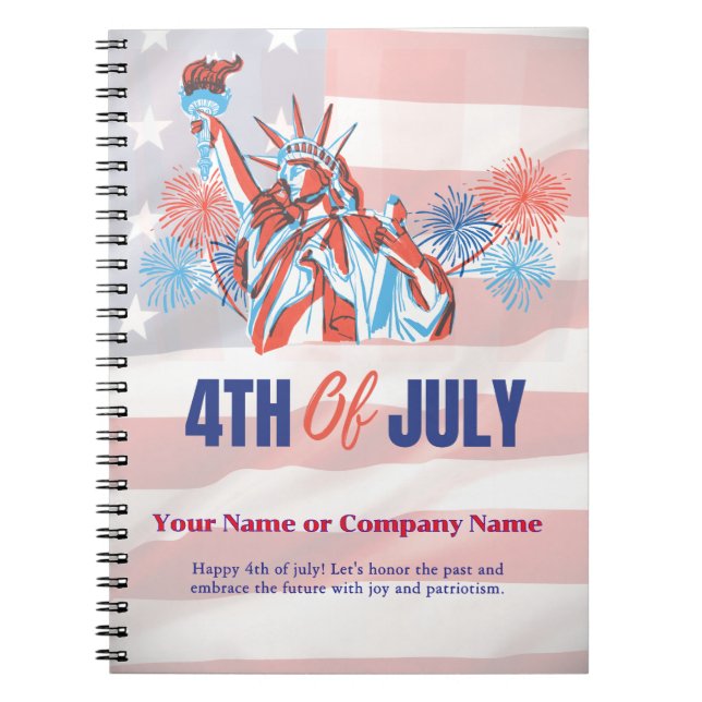 USA Flag Thema Corporate Office Custom 4. Juli Notizblock (Vorderseite)