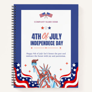 USA Flag Thema Corporate Office Custom 4. Juli Notizbuch