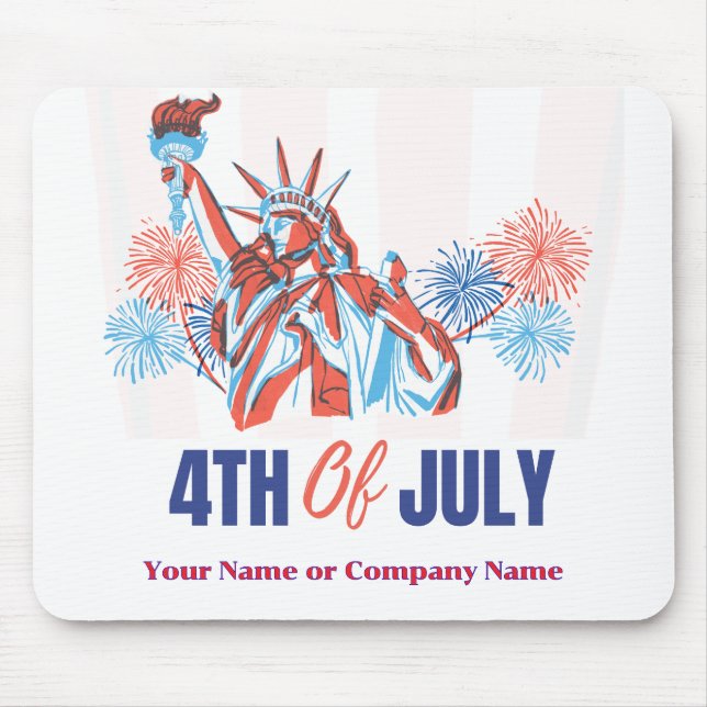 USA Flag Theme Custom 4. Juli Business Mousepad (Vorne)