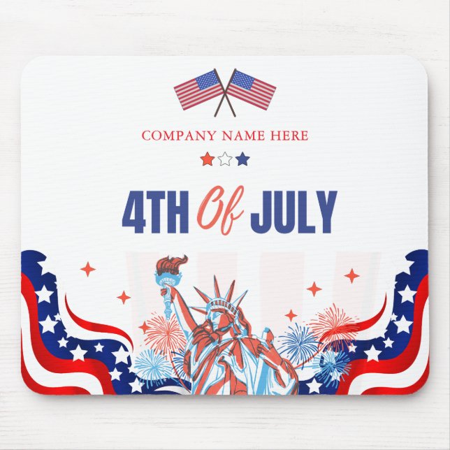 USA Flag Theme Custom 4. Juli Business Mousepad (Vorne)