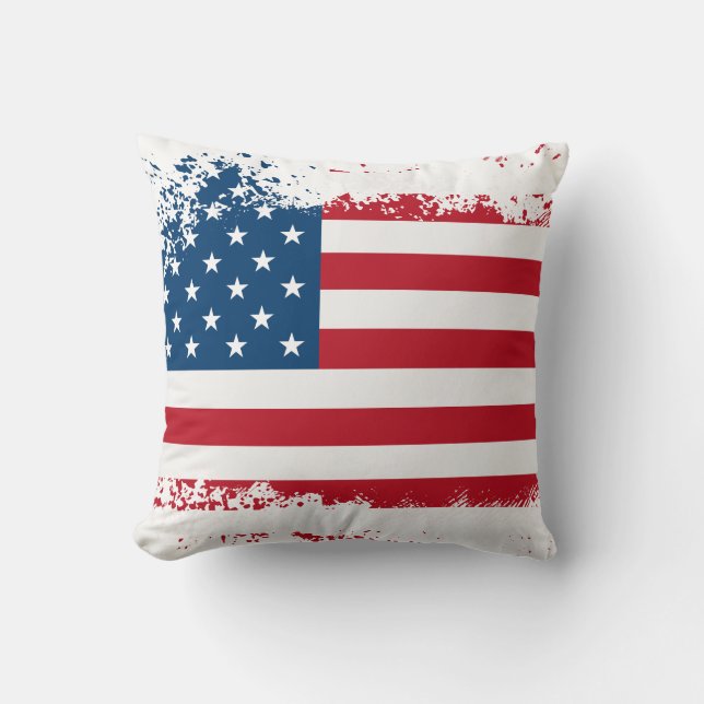 USA Flag Throw Kissen (Vorderseite)