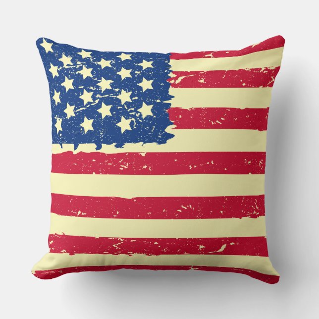 USA Flag Throw Kissen (Vorderseite)